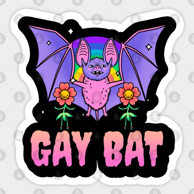 Gay Bat Sticker by Ghoulverse